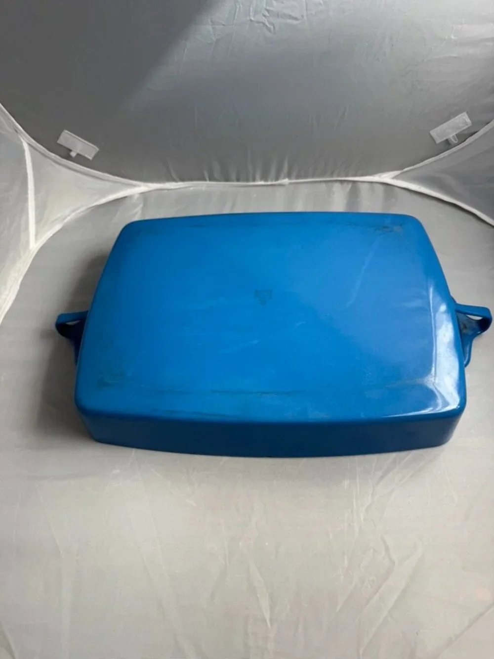 Dansk Blue Cream Enamel Kobenstyle Roasting Pan Baker Dish Rectangular Casserole